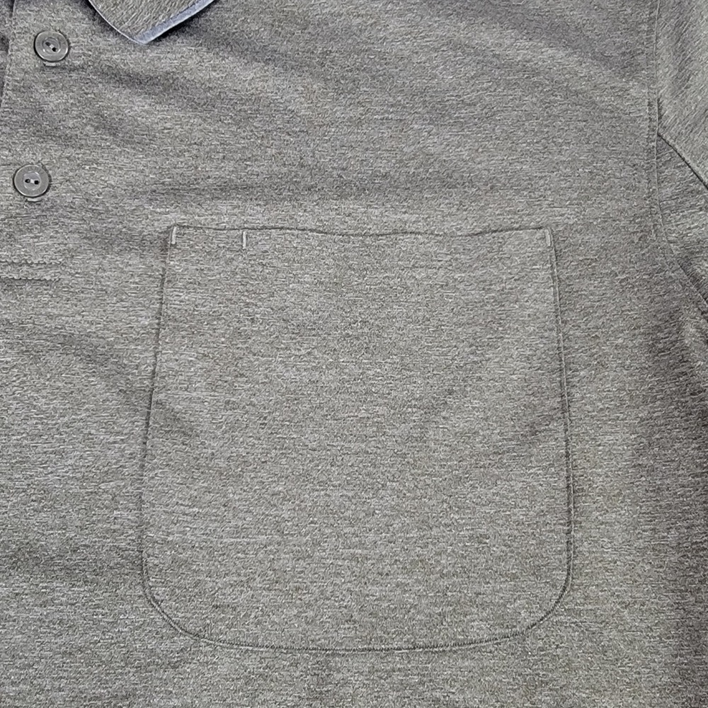 Duluth Trading Co Polo Shirt Mens L Green Moisture Wicking Performance Pocket - Picture 8 of 12